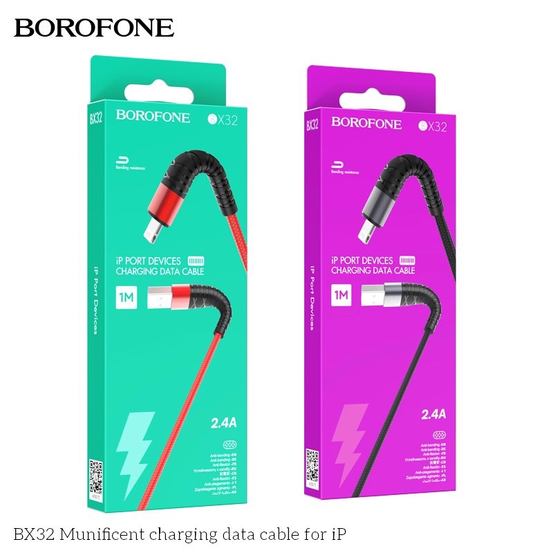 BOROFONE BX32 Munificent USB-A to Lightning cable NZ 9